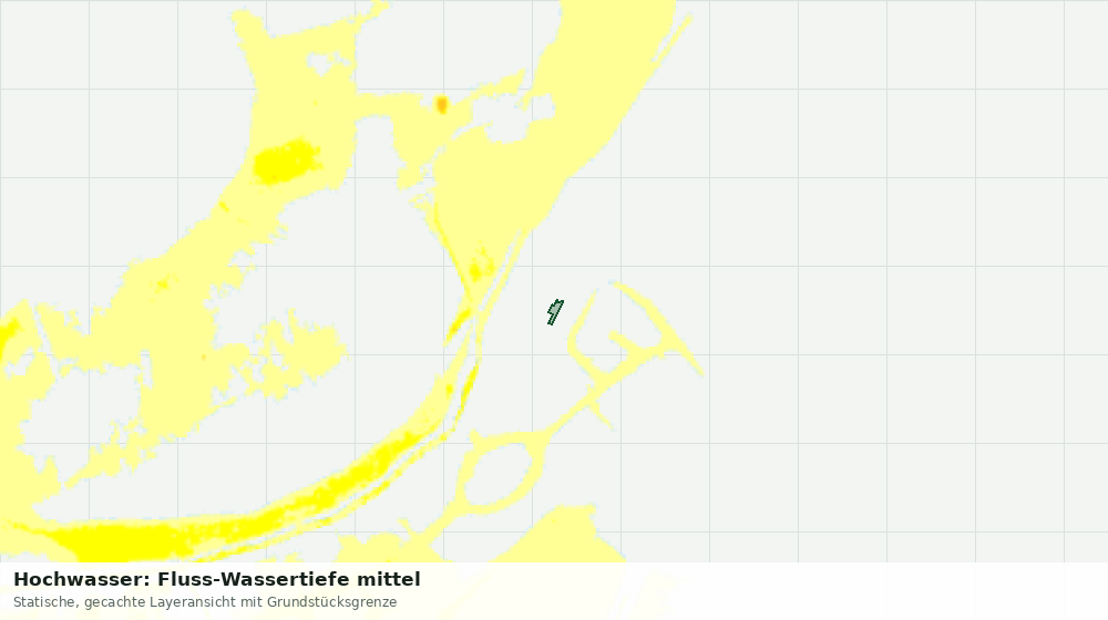 Statische Kartenansicht: Hochwasser: Fluss-Wassertiefe mittel