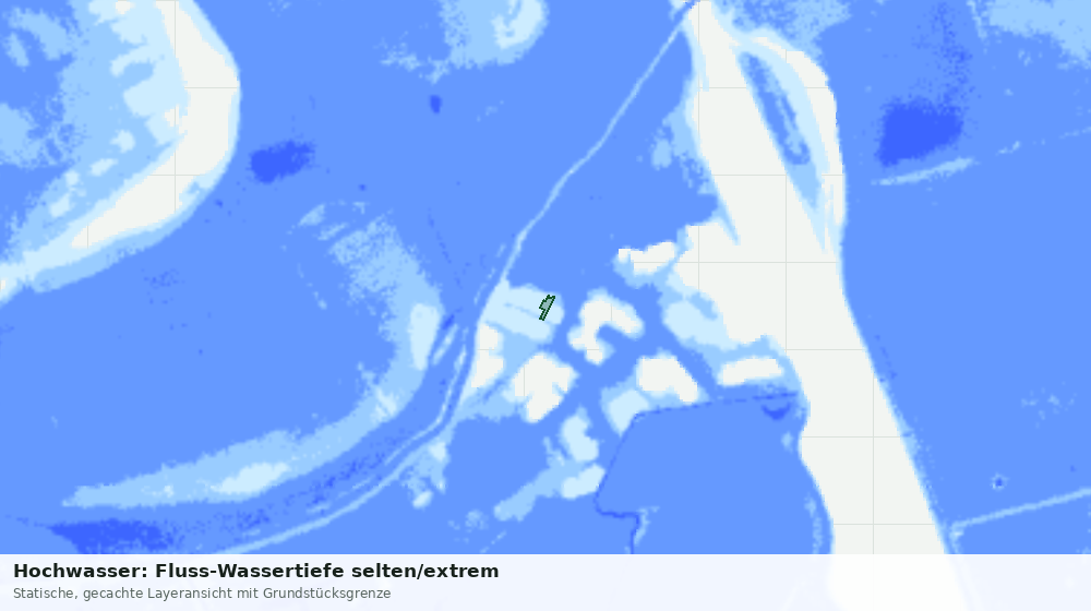 Statische Kartenansicht: Hochwasser: Fluss-Wassertiefe selten/extrem