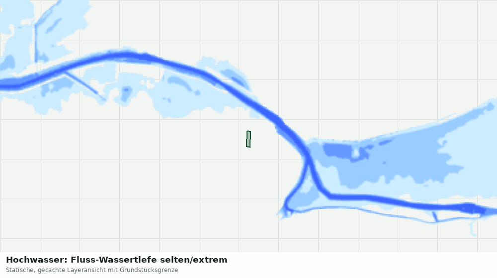 Statische Kartenansicht: Hochwasser: Fluss-Wassertiefe selten/extrem