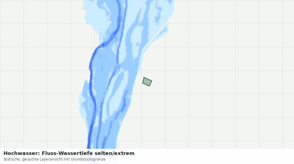 Statische Kartenansicht: Hochwasser: Fluss-Wassertiefe selten/extrem