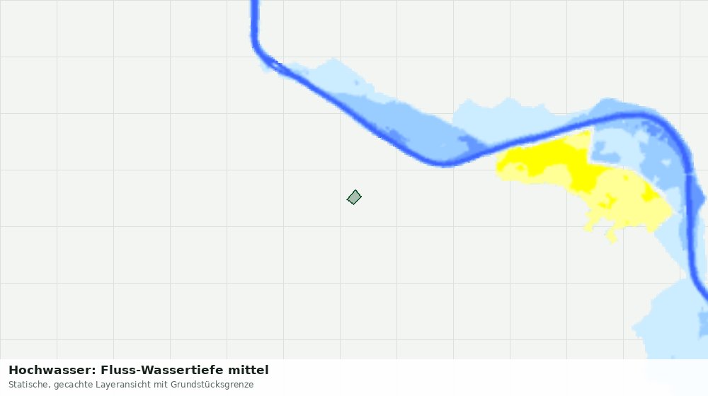 Statische Kartenansicht: Hochwasser: Fluss-Wassertiefe mittel