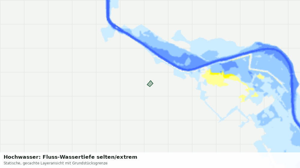 Statische Kartenansicht: Hochwasser: Fluss-Wassertiefe selten/extrem