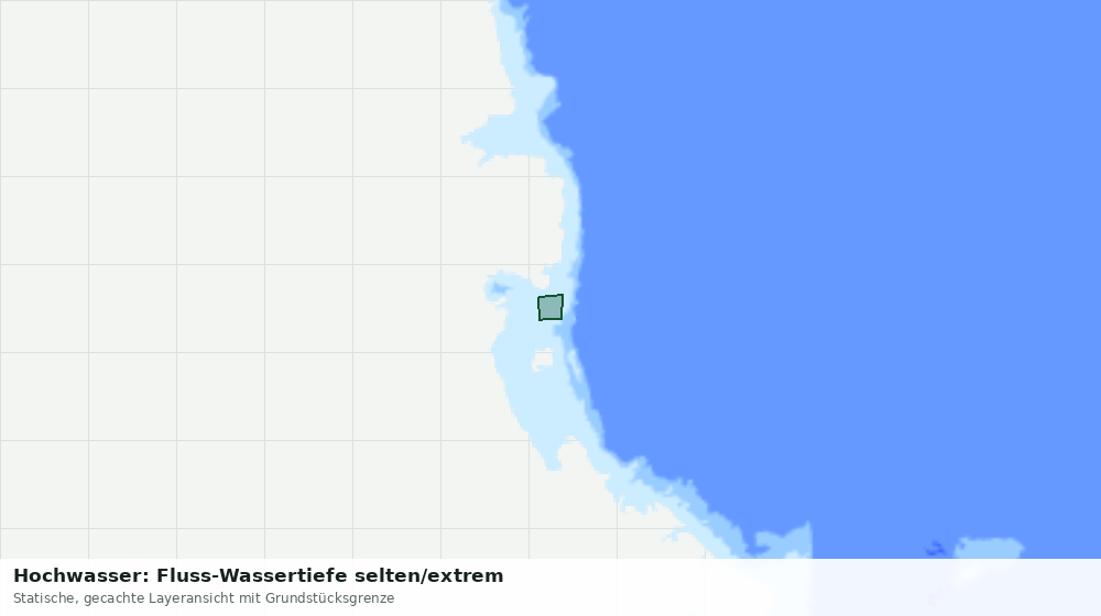 Statische Kartenansicht: Hochwasser: Fluss-Wassertiefe selten/extrem