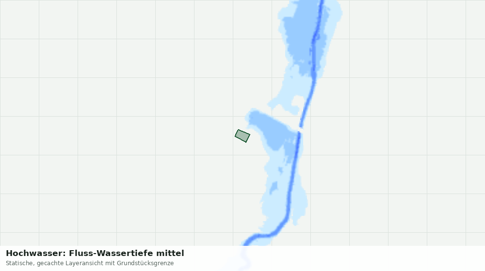 Statische Kartenansicht: Hochwasser: Fluss-Wassertiefe mittel