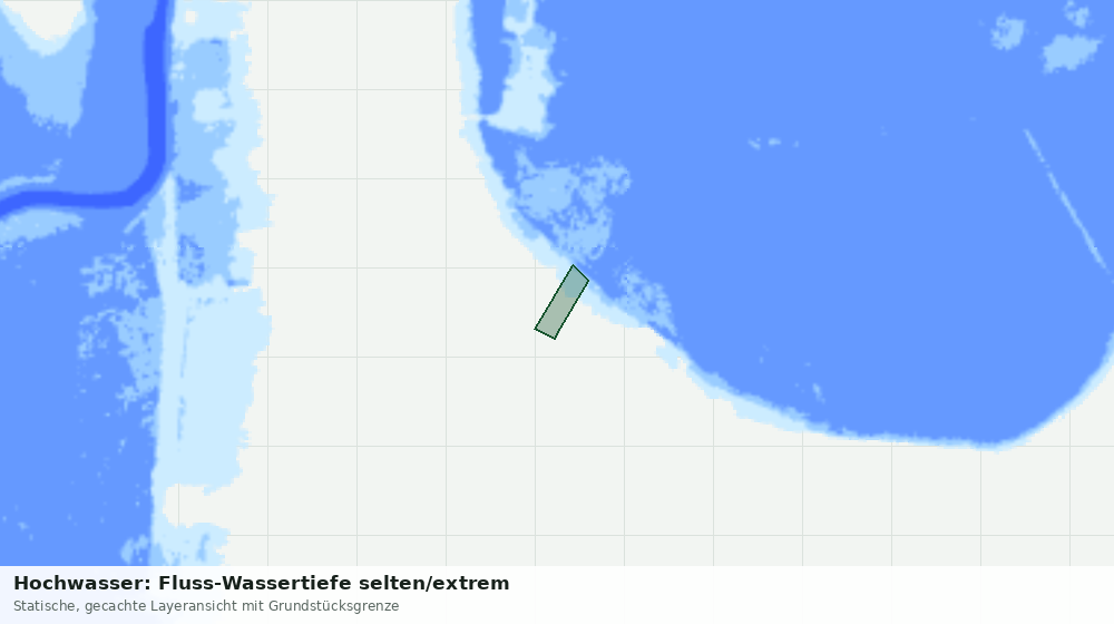 Statische Kartenansicht: Hochwasser: Fluss-Wassertiefe selten/extrem