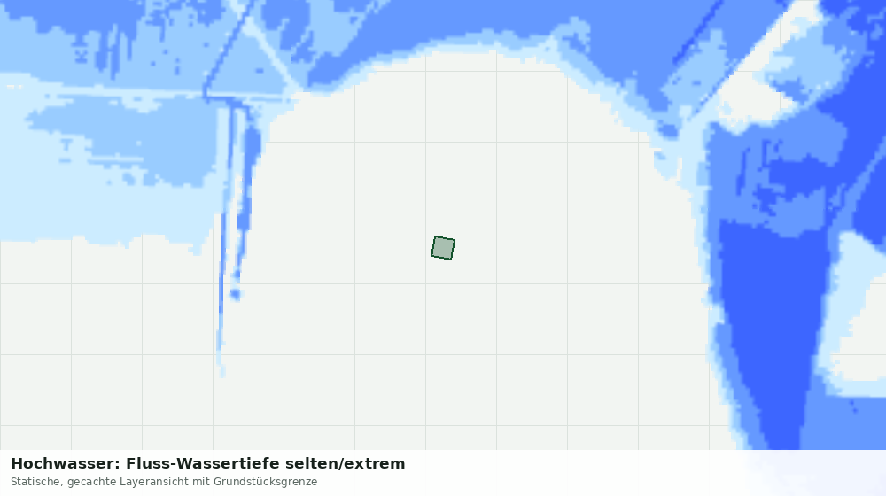Statische Kartenansicht: Hochwasser: Fluss-Wassertiefe selten/extrem
