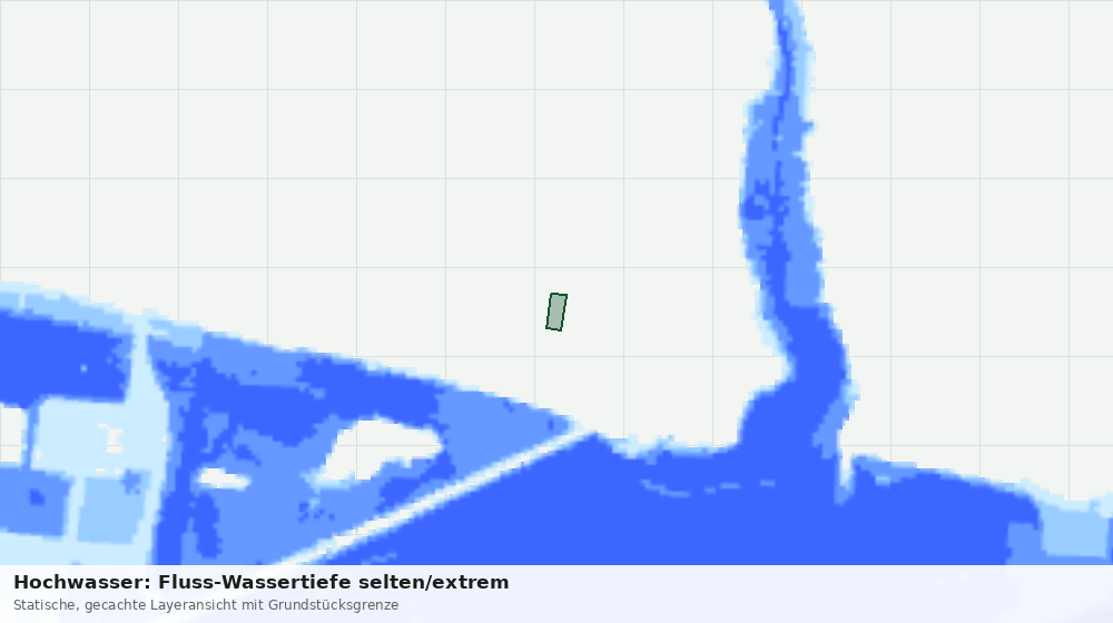 Statische Kartenansicht: Hochwasser: Fluss-Wassertiefe selten/extrem
