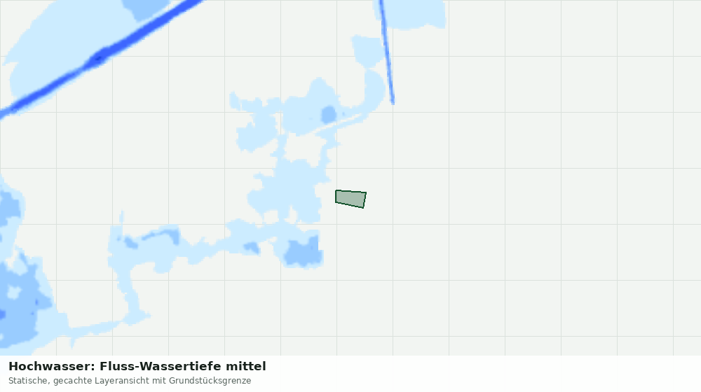 Statische Kartenansicht: Hochwasser: Fluss-Wassertiefe mittel