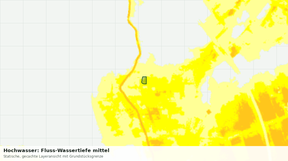 Statische Kartenansicht: Hochwasser: Fluss-Wassertiefe mittel