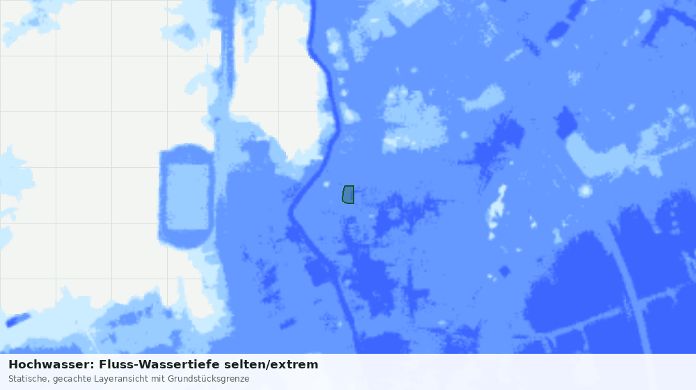 Statische Kartenansicht: Hochwasser: Fluss-Wassertiefe selten/extrem