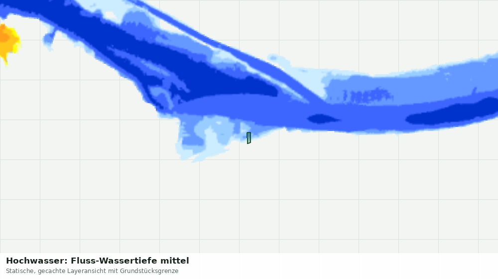 Statische Kartenansicht: Hochwasser: Fluss-Wassertiefe mittel