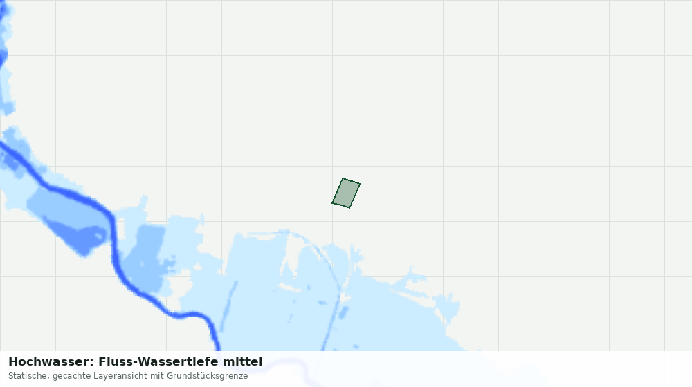 Statische Kartenansicht: Hochwasser: Fluss-Wassertiefe mittel