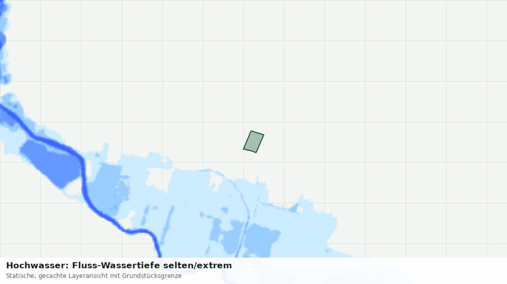 Statische Kartenansicht: Hochwasser: Fluss-Wassertiefe selten/extrem