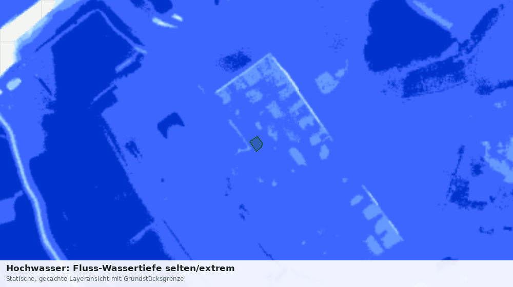 Statische Kartenansicht: Hochwasser: Fluss-Wassertiefe selten/extrem