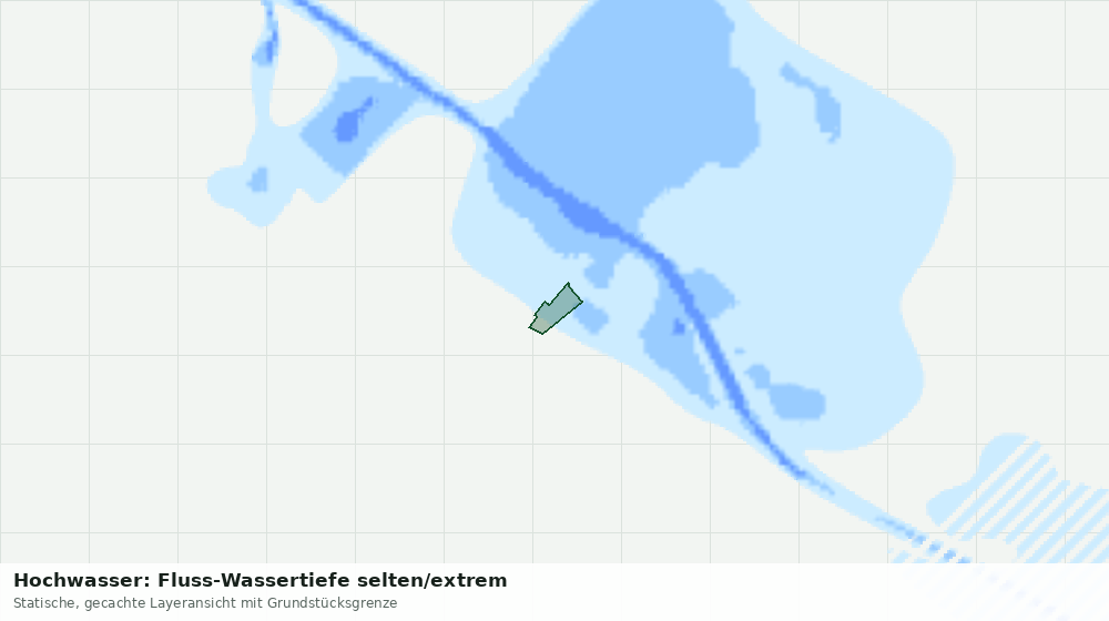 Statische Kartenansicht: Hochwasser: Fluss-Wassertiefe selten/extrem