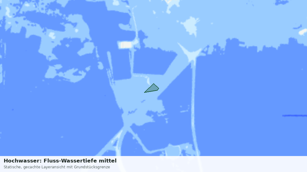 Statische Kartenansicht: Hochwasser: Fluss-Wassertiefe mittel