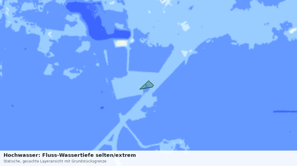 Statische Kartenansicht: Hochwasser: Fluss-Wassertiefe selten/extrem