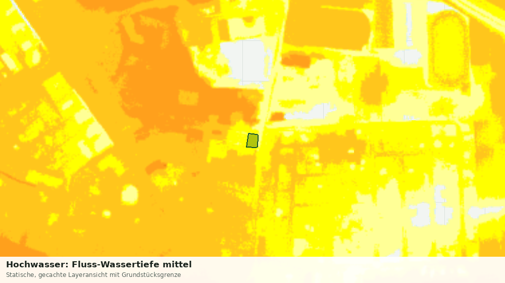 Statische Kartenansicht: Hochwasser: Fluss-Wassertiefe mittel