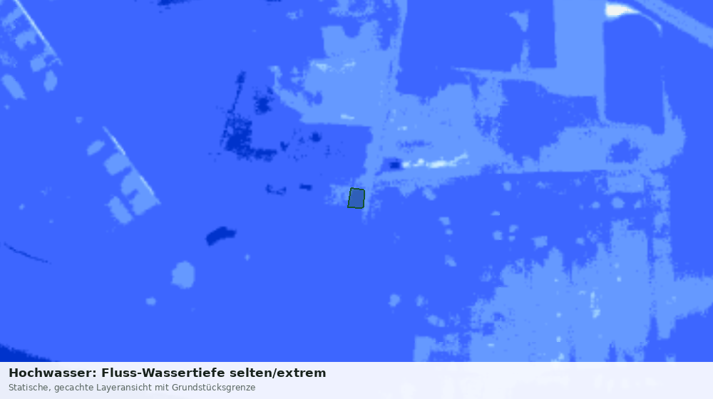 Statische Kartenansicht: Hochwasser: Fluss-Wassertiefe selten/extrem