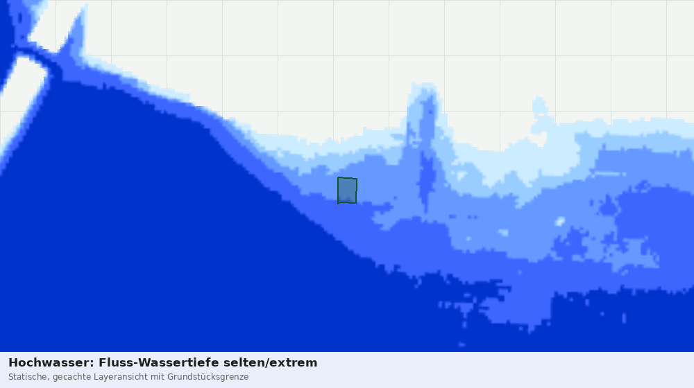 Statische Kartenansicht: Hochwasser: Fluss-Wassertiefe selten/extrem