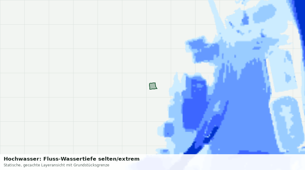 Statische Kartenansicht: Hochwasser: Fluss-Wassertiefe selten/extrem