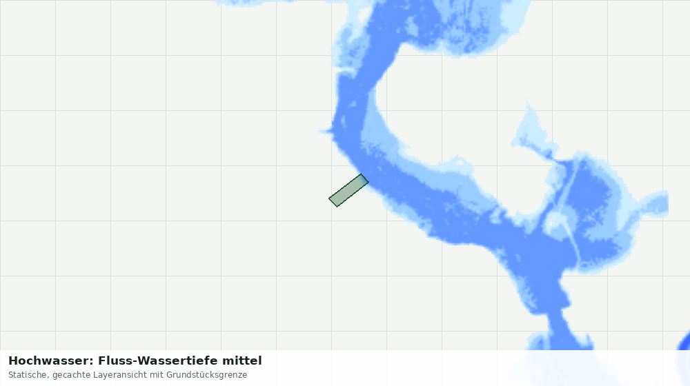 Statische Kartenansicht: Hochwasser: Fluss-Wassertiefe mittel