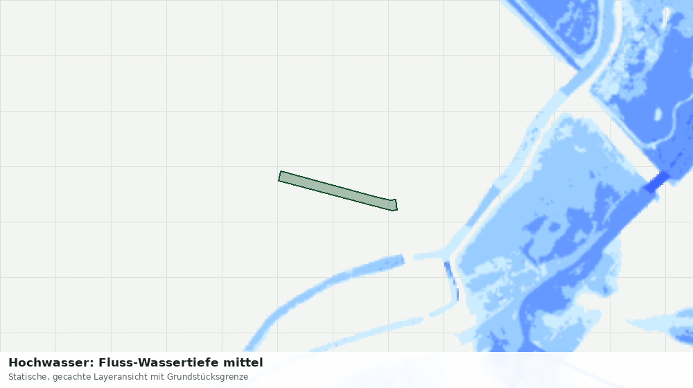 Statische Kartenansicht: Hochwasser: Fluss-Wassertiefe mittel