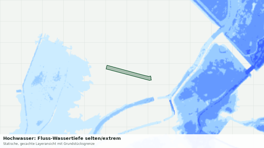 Statische Kartenansicht: Hochwasser: Fluss-Wassertiefe selten/extrem