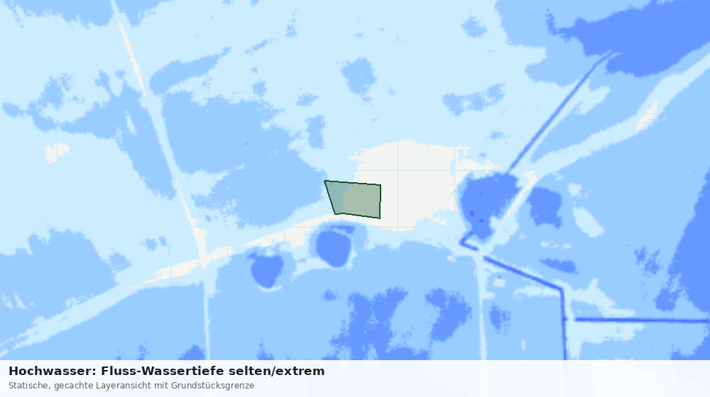 Statische Kartenansicht: Hochwasser: Fluss-Wassertiefe selten/extrem