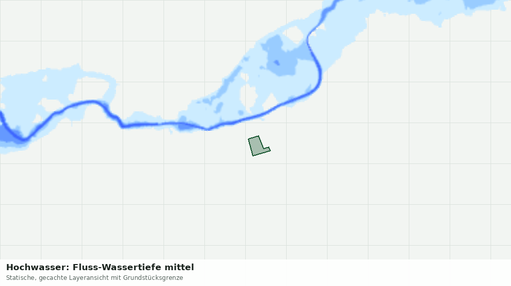 Statische Kartenansicht: Hochwasser: Fluss-Wassertiefe mittel