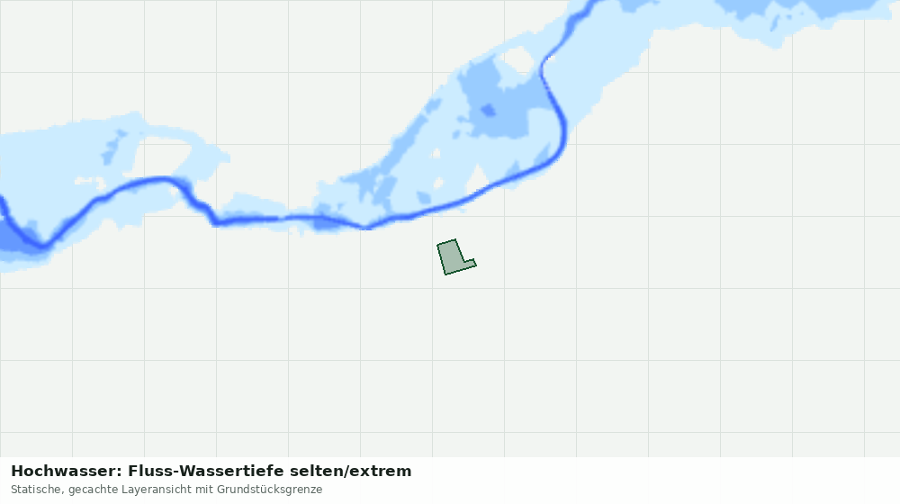 Statische Kartenansicht: Hochwasser: Fluss-Wassertiefe selten/extrem