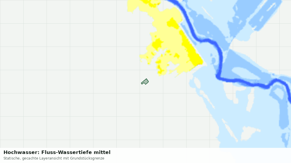 Statische Kartenansicht: Hochwasser: Fluss-Wassertiefe mittel