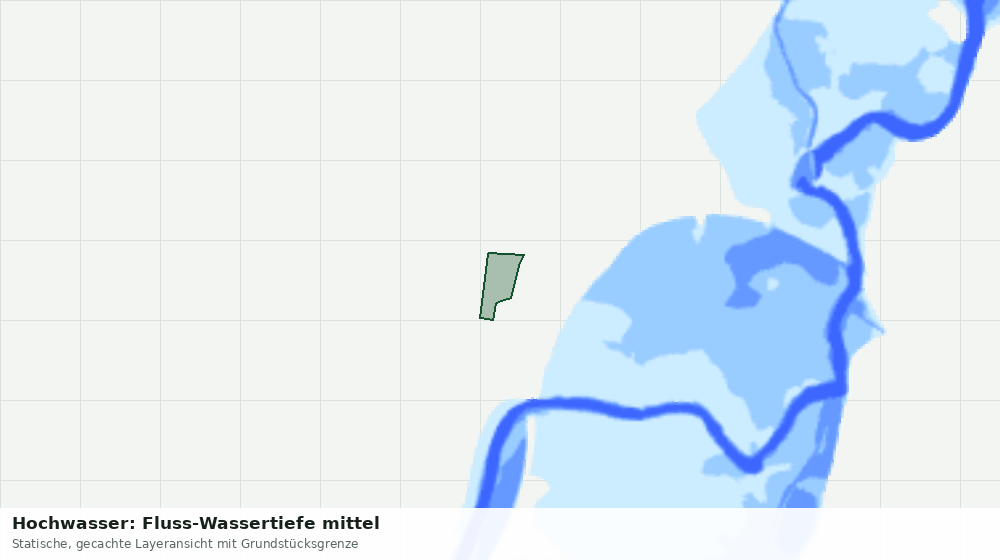 Statische Kartenansicht: Hochwasser: Fluss-Wassertiefe mittel