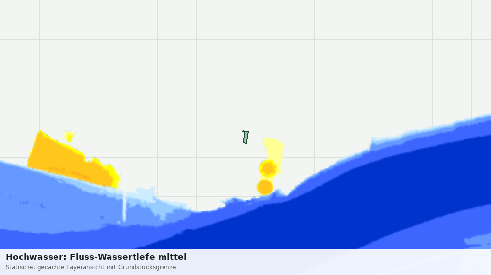 Statische Kartenansicht: Hochwasser: Fluss-Wassertiefe mittel
