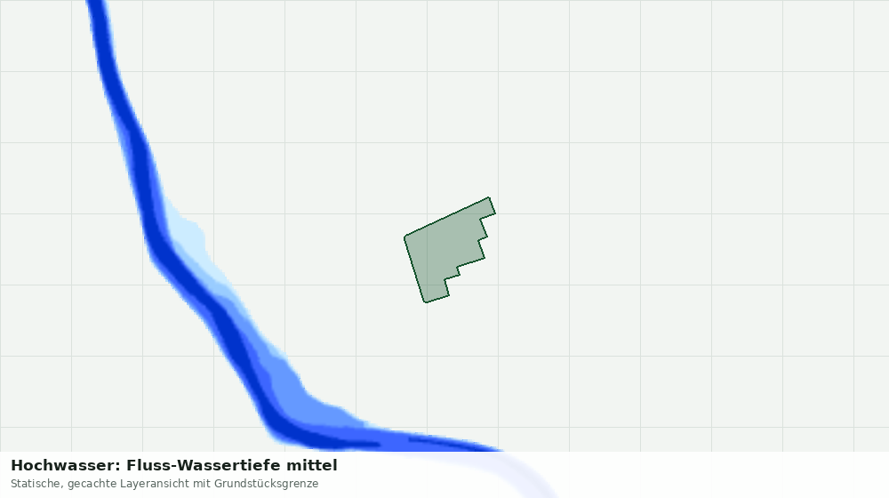 Statische Kartenansicht: Hochwasser: Fluss-Wassertiefe mittel