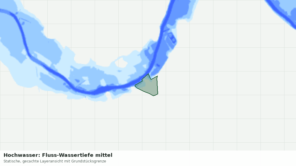 Statische Kartenansicht: Hochwasser: Fluss-Wassertiefe mittel