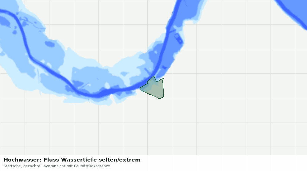 Statische Kartenansicht: Hochwasser: Fluss-Wassertiefe selten/extrem