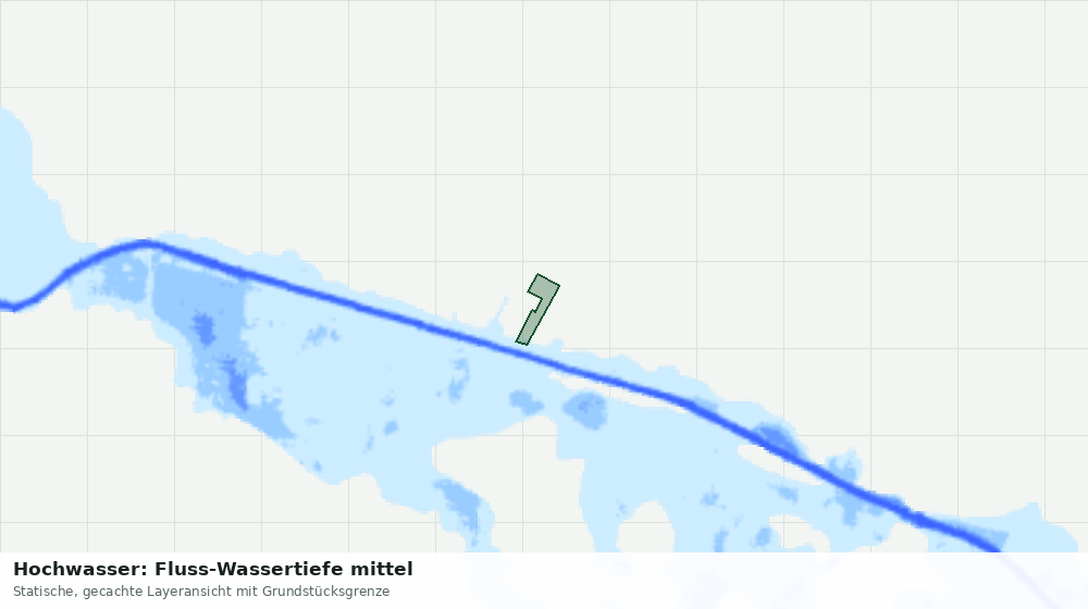 Statische Kartenansicht: Hochwasser: Fluss-Wassertiefe mittel