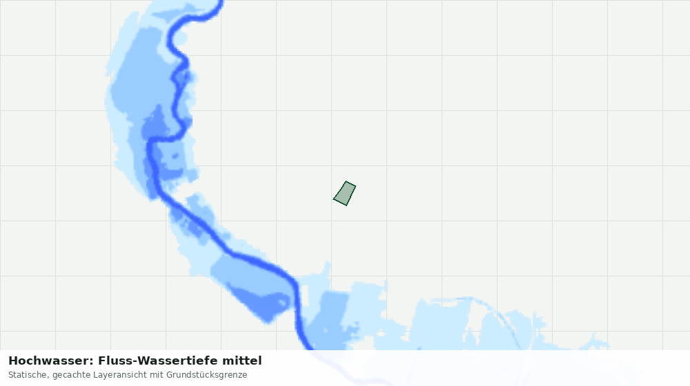 Statische Kartenansicht: Hochwasser: Fluss-Wassertiefe mittel
