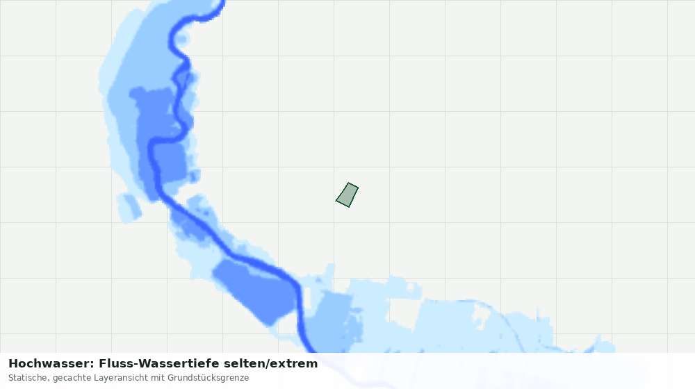 Statische Kartenansicht: Hochwasser: Fluss-Wassertiefe selten/extrem