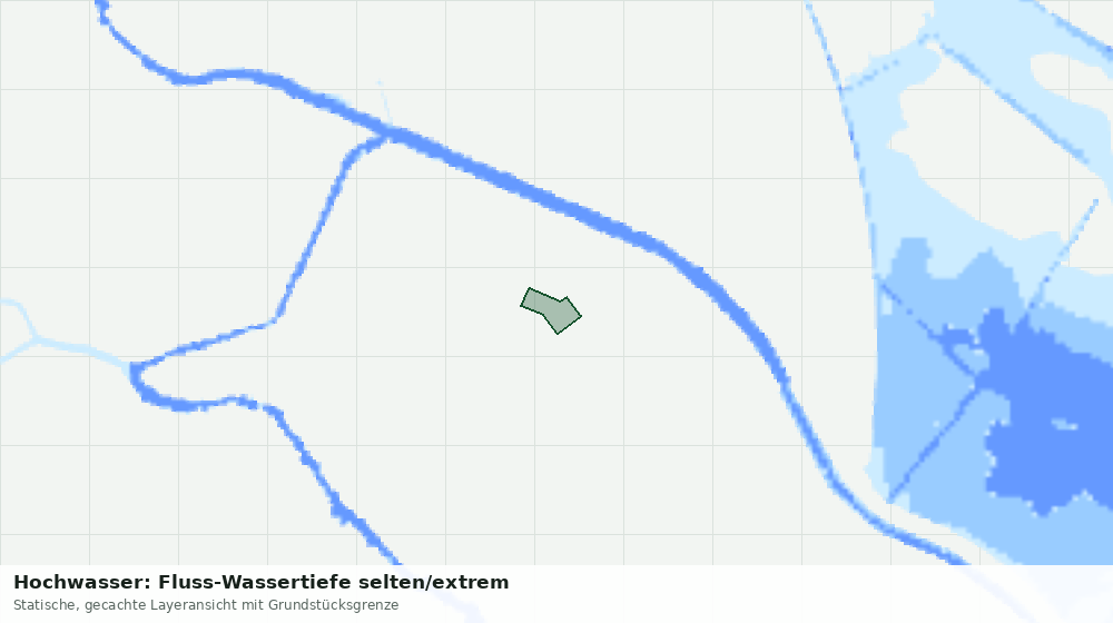Statische Kartenansicht: Hochwasser: Fluss-Wassertiefe selten/extrem