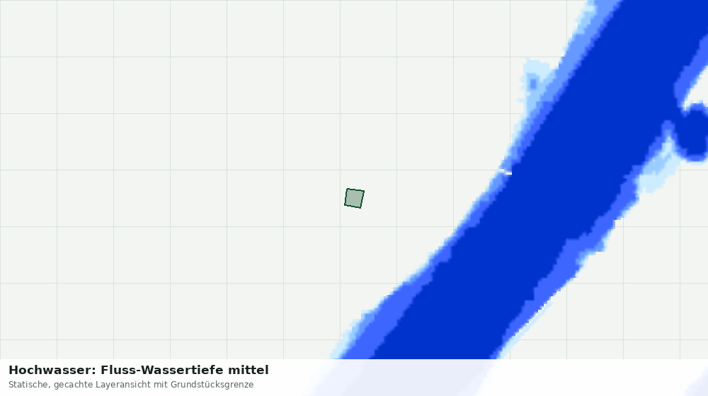 Statische Kartenansicht: Hochwasser: Fluss-Wassertiefe mittel
