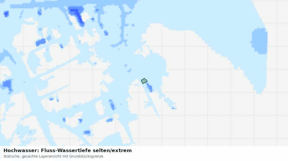 Statische Kartenansicht: Hochwasser: Fluss-Wassertiefe selten/extrem