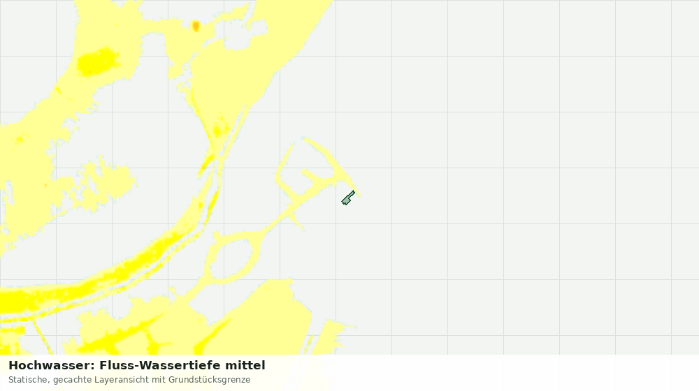 Statische Kartenansicht: Hochwasser: Fluss-Wassertiefe mittel