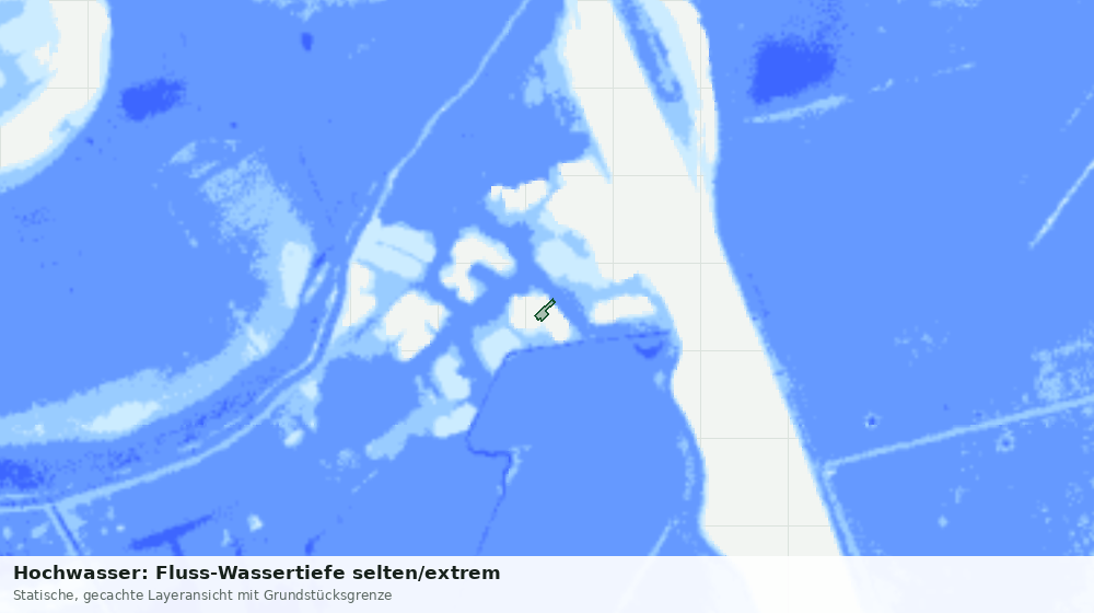 Statische Kartenansicht: Hochwasser: Fluss-Wassertiefe selten/extrem