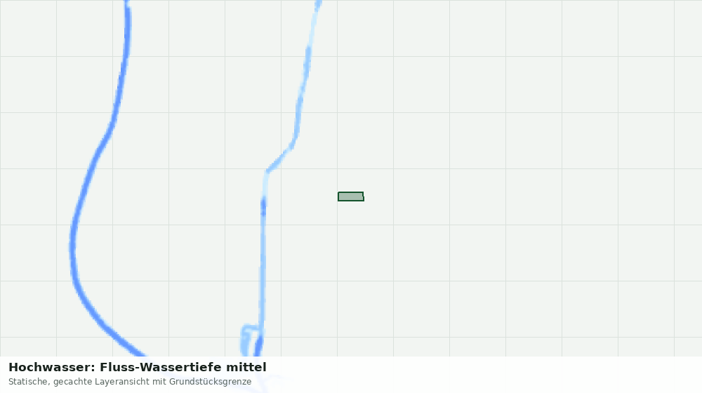 Statische Kartenansicht: Hochwasser: Fluss-Wassertiefe mittel