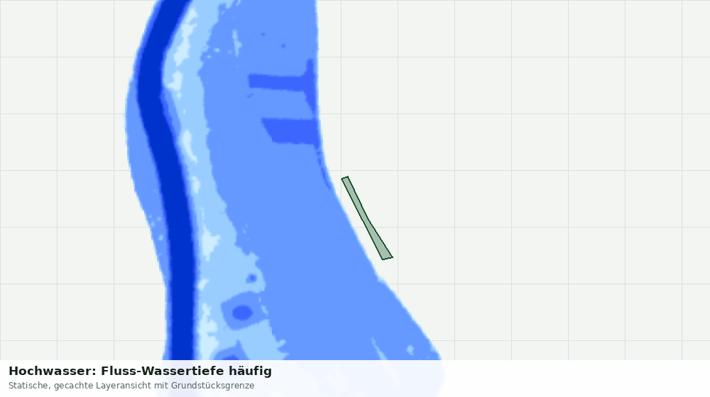 Statische Kartenansicht: Hochwasser: Fluss-Wassertiefe häufig