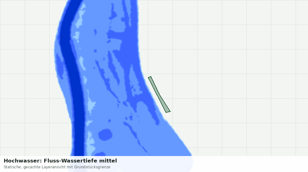 Statische Kartenansicht: Hochwasser: Fluss-Wassertiefe mittel