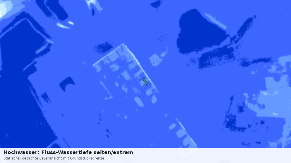 Statische Kartenansicht: Hochwasser: Fluss-Wassertiefe selten/extrem