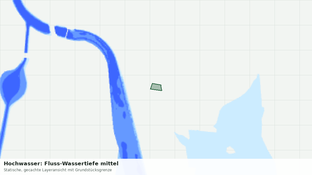 Statische Kartenansicht: Hochwasser: Fluss-Wassertiefe mittel